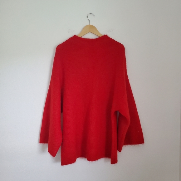 H&M Red Mohair Blend Oversized Sweater - Picture 7 of 7